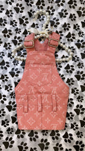 Load image into Gallery viewer, Pink denim overall doggy dress
